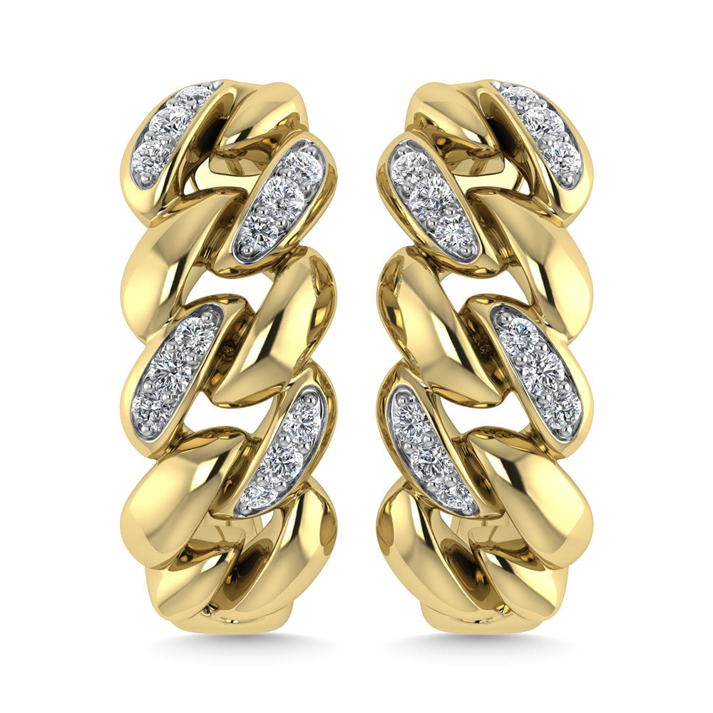 Diamond  1/10 Ct.Tw. J Earrings in 14K Yellow Gold - 63637Y-E