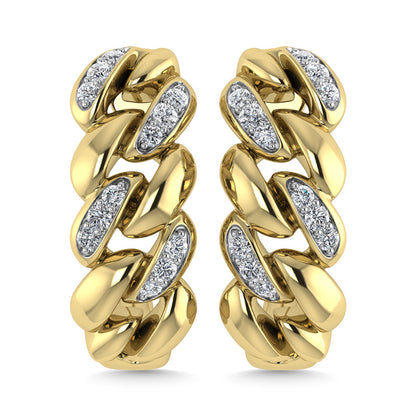 Diamond  1/10 Ct.Tw. J Earrings in 14K Yellow Gold - 63637Y-E