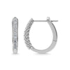 Diamond 1/4 Ct.Tw. Hoop Earrings in 14K White Gold