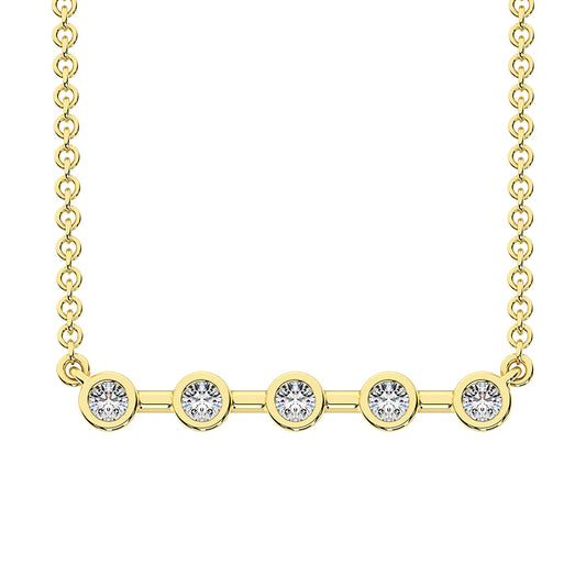 10K Yellow Gold 1/5 Ct.Tw. Diamond Fashion Necklace - 63748Y