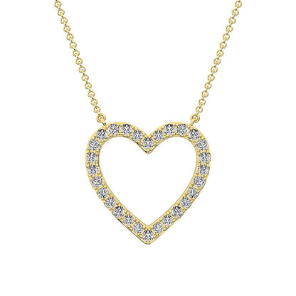 14K Yellow Gold Diamond 1 Ct.Tw. Heart Necklace - 63754Y-A2