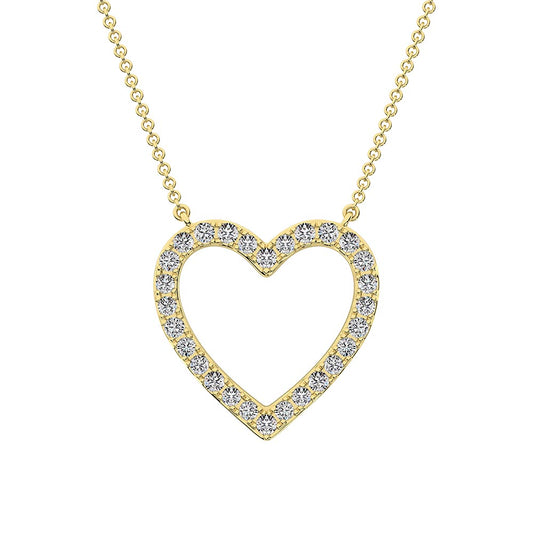 14K Yellow Gold Diamond 1 Ct.Tw. Heart Necklace - 63754Y-A2