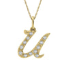 Diamond 1/8 Ct.Tw. Letter U Pendant in 10K Yellow Gold - 63851Y