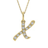 Diamond 1/8 Ct.Tw. Letter X Pendant in 10K Yellow Gold - 63854Y