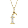 Diamond 1/20 Ct.Tw. Letter F Pendant in 10K Yellow Gold - 63862Y