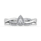 10K White Gold Diamond 1/4 Ct.Tw. Pear Shape Bridal Ring - 63987W-PR