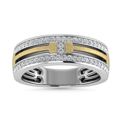 Diamond 1/2 Ct.Tw. Mens Fashion Ring in 14K Two Tone - Men's Ring