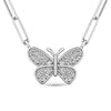 Diamond 1/10 Ct.Tw. Butterfly Pendant in 925 Silver