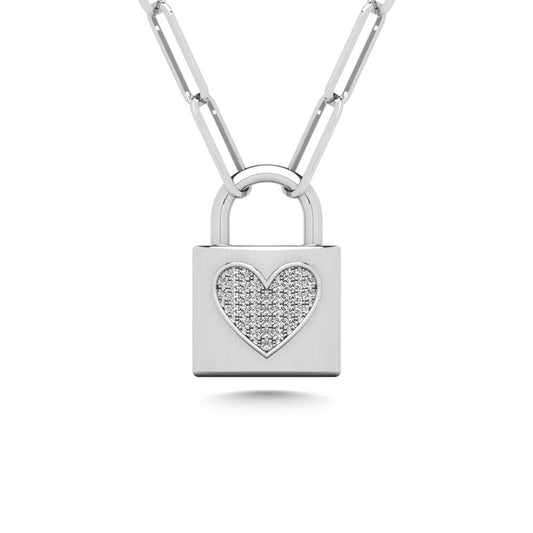 Diamond 1/10 Ct.Tw. Fashion Pendant in 925 Silver