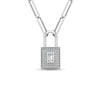 Diamond 1/5 Ct.Tw. Lock Pendant in 10K White Gold