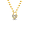 Diamond 1/8 Ct.Tw. Lock Pendant in 10K Yellow Gold - 64086Y
