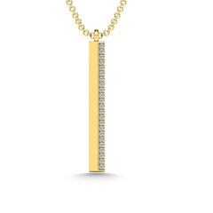 Diamond 1/20 Ct.Tw. Bar Pendant in 10K Yellow Gold