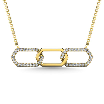10K Yellow Gold Diamond 1/6 Ct.Tw. Fashion Necklace - 64197Y-NL