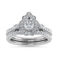 10K White Gold Diamond 1 Ct.Tw. Pear Shape Bridal Ring - 64239W