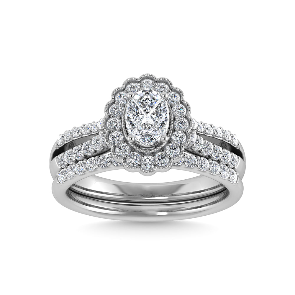 14K White Gold Diamond 1 Ct.Tw. Bridal Ring - 64240W