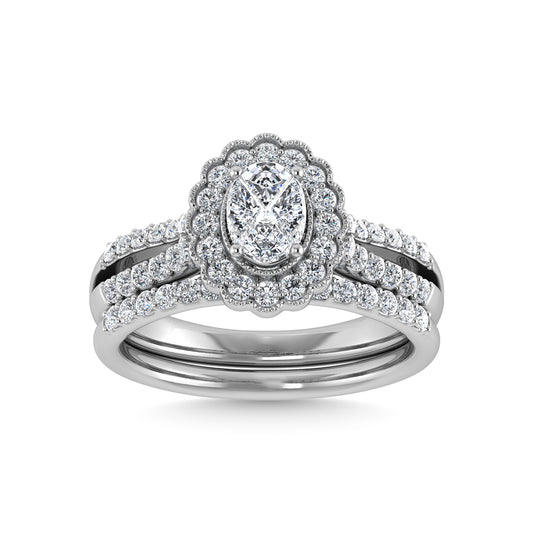 14K White Gold Diamond 1 Ct.Tw. Bridal Ring - 64240W
