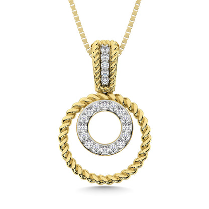 10K Yellow Gold Diamond 1/10 Ct.Tw. Fashion Pendant - 64432Y-P