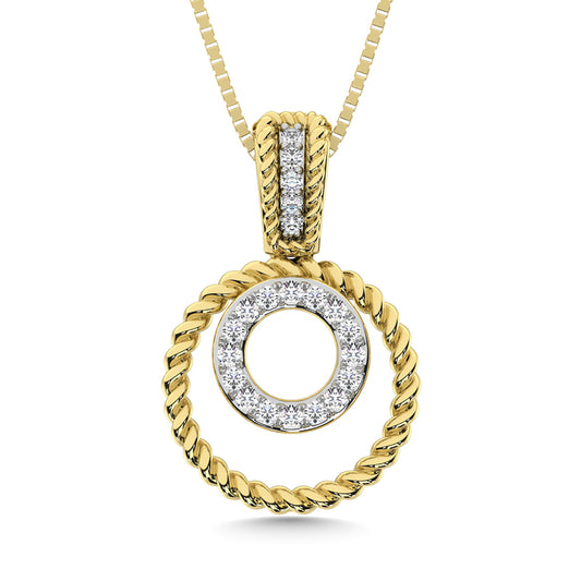 10K Yellow Gold Diamond 1/10 Ct.Tw. Fashion Pendant - 64432Y-P