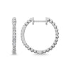 10K White Gold Diamond 1/6 Ct.Tw. Hoop Earrings