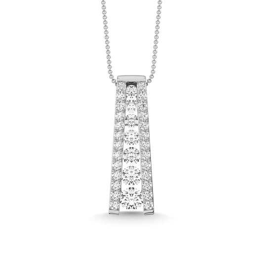 14K White Gold Diamond 1 Ct.Tw. Fashion Pendant