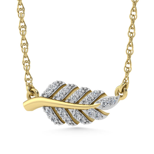 10K Yellow Gold Diamond 1/20 Ct.Tw. Fashion Necklace (18 inches) - 64969Y