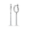 14K White Gold Diamond 1/4.Ct. Tw. Fashion Earrings