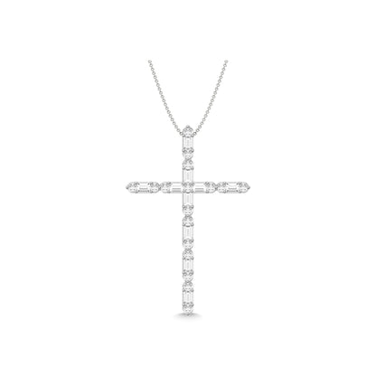 Diamond 1/4 Ct.Tw. Cross Pendant in 14K White Gold