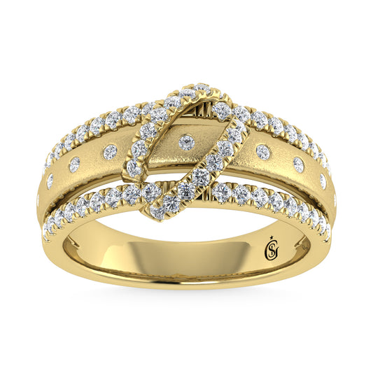 14K Two Tone 1/4 Ct.Tw. Diamond Mens Fashion Ring - Men's Ring