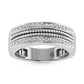 14K White Gold  Diamond 1/2 Ct.Tw. Mens Band - Men's Ring
