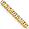 14k 2.9mm Flat Beveled Curb Chain