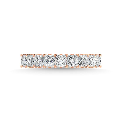 14K Rose Gold 2 3/8 CT Tw. Princess Shape Lab Grown Diamond Full Eternity Band - Lab Grown Diamond Ring - Alpier Jewelers