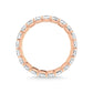 14K Rose Gold 2 3/8 CT Tw. Princess Shape Lab Grown Diamond Full Eternity Band - Additional Clever Gem Image 4