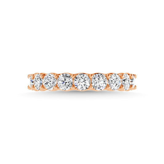 14K Rose Gold 2 1/10 CT Tw. Tw. Round Shape Lab Grown Diamond Full Eternity Band - Lab Grown Diamond Ring - Alpier Jewelers