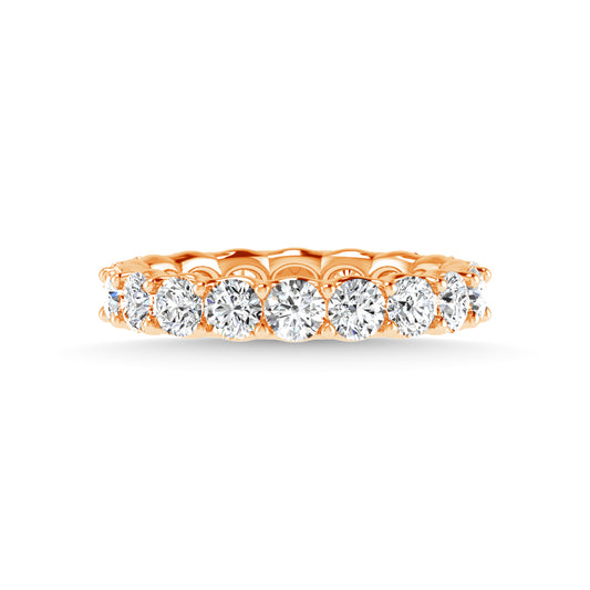 14K Rose Gold 2 1/10 CT Tw. Tw. Round Shape Lab Grown Diamond Full Eternity Band - Additional Clever Gem Image 3