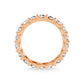 14K Rose Gold 1 1/6 CT Tw. Round Shape Lab Grown Diamond Full Eternity Band - Additional Clever Gem Image 5
