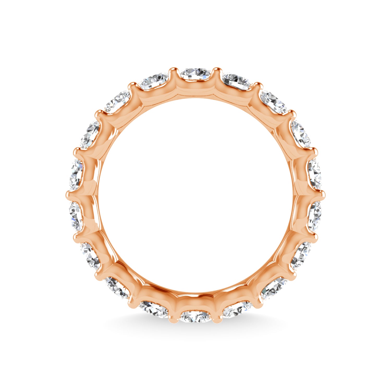 14K Rose Gold 1 1/6 CT Tw. Round Shape Lab Grown Diamond Full Eternity Band - Additional Clever Gem Image 5