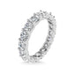 14K White Gold 2 1/10 CT Tw. Tw. Round Shape Lab Grown Diamond Full Eternity Band - Additional Clever Gem Image 4