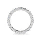 14K White Gold 1 3/4 CT Tw. Round Shape Lab Grown Diamond Full Eternity Band - Additional Clever Gem Image 5