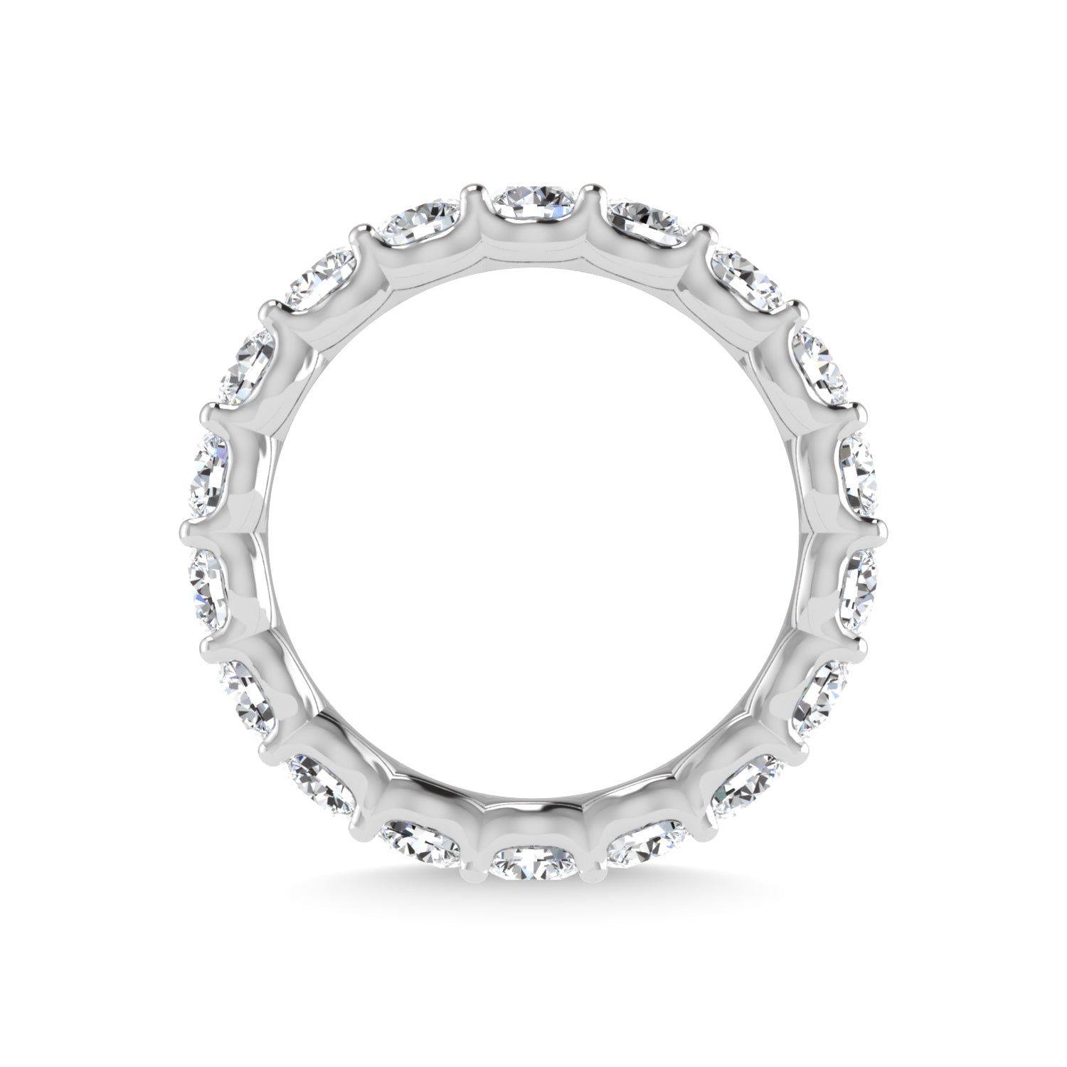 14K White Gold 1 3/4 CT Tw. Round Shape Lab Grown Diamond Full Eternity Band - Additional Clever Gem Image 5