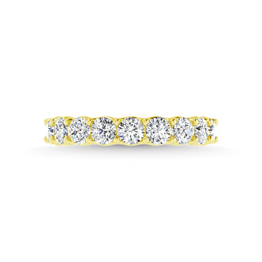 14K Yellow Gold 1 1/6 CT Tw. Round Shape Lab Grown Diamond Full Eternity Band - Lab Grown Diamond Ring - Alpier Jewelers