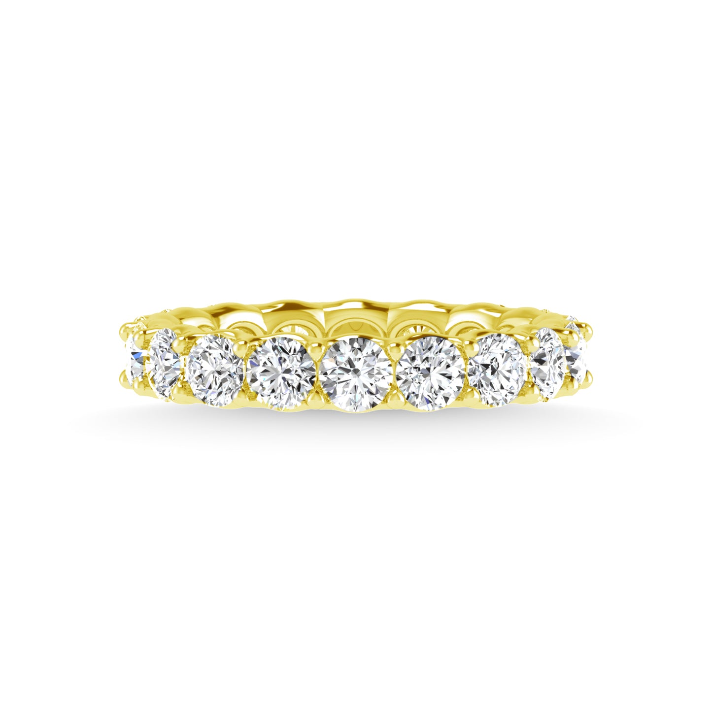 14K Yellow Gold 1 3/4 CT Tw. Round Shape Lab Grown Diamond Full Eternity Band - Additional Clever Gem Image 3