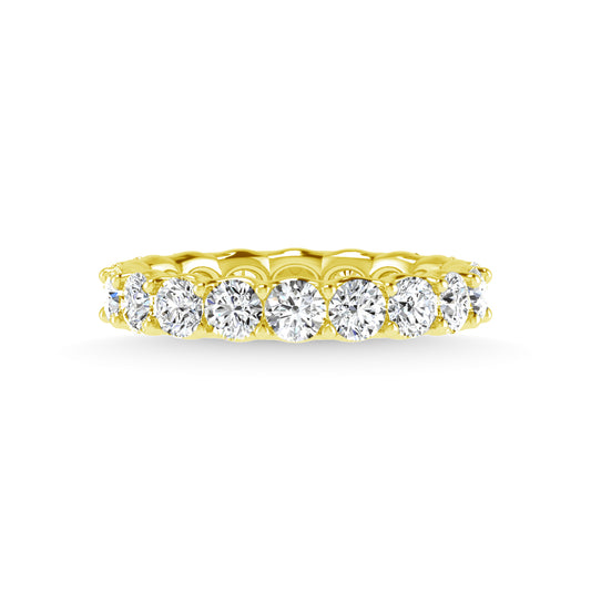 14K Yellow Gold 1 1/6 CT Tw. Round Shape Lab Grown Diamond Full Eternity Band - Additional Clever Gem Image 3