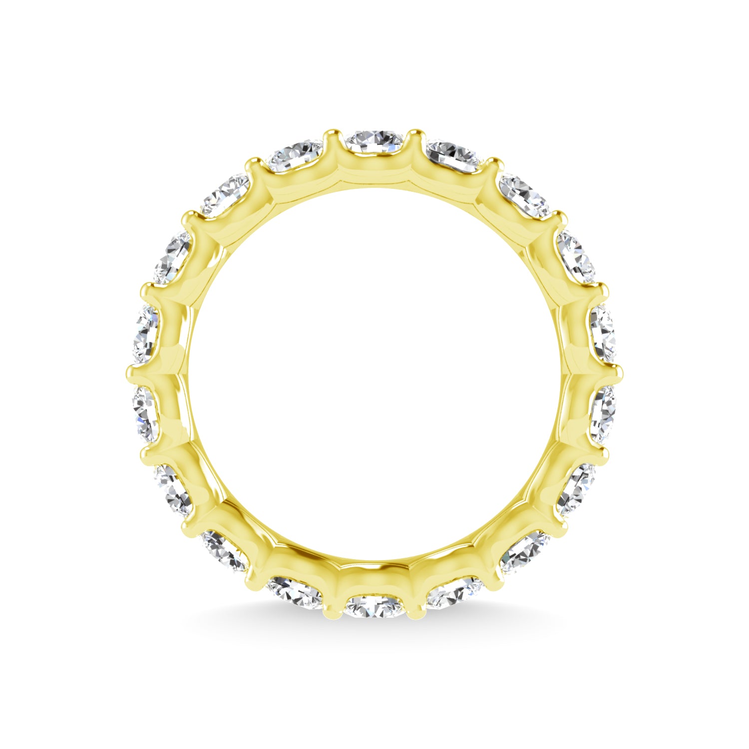 14K Yellow Gold 1 3/4 CT Tw. Round Shape Lab Grown Diamond Full Eternity Band - Additional Clever Gem Image 5
