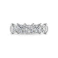 14K White Gold 3/4 CT Tw. Princess Shape Lab Grown Diamond Five Stone Anniversary Band - Lab Grown Diamond Ring - Alpier Jewelers