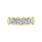 14K Yellow Gold 3/4 CT Tw. Princess Shape Lab Grown Diamond Five Stone Anniversary Band - Lab Grown Diamond Ring - Alpier Jewelers