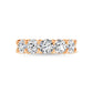 14K Rose Gold 1 CT Tw. Round Shape Lab Grown Diamond Five Stone Anniversary Band - Lab Grown Diamond Ring - Alpier Jewelers