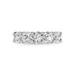 14K White Gold 1 CT Tw. Round Shape Lab Grown Diamond Five Stone Anniversary Band - Lab Grown Diamond Ring - Alpier Jewelers