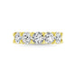 14K Yellow Gold 3/4 CT Tw. Round Shape Lab Grown Diamond Five Stone Anniversary Band - Lab Grown Diamond Ring - Alpier Jewelers