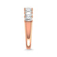 14K Rose Gold 1 Ct.Tw. Emerald Shape Lab Grown Diamond Half Way Eternity Band - Additional Clever Gem Image 4