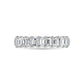 14K White Gold 1 Ct.Tw. Emerald Shape Lab Grown Diamond Half Way Eternity Band - Lab Grown Diamond Ring - Alpier Jewelers